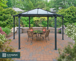 Palram-Canopia Monaco Hexagon Garden Gazebo (Grey / Bronze)-HG9160-Garage Giant 