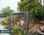 Palram-Canopia Ledro 12' x 12' Enclosed Gazebo - Gray-HG9192-Garage Giant 