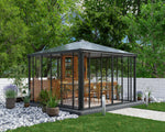Palram-Canopia Ledro 12' x 12' Enclosed Gazebo - Gray-HG9192-Garage Giant 