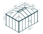 Palram-Canopia Ledro 10' x 14' Enclosed Gazebo - Gray-HG9189-Garage Giant 