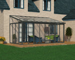 Palram-Canopia SanRemo 10' x 18' Patio Enclosure - Gray/Diffused Clear with Screen Doors (6)-HG9072-Garage Giant 