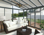 Palram-Canopia SanRemo 13' x 14' Patio Enclosure - Gray/Diffused Clear with Screen doors (6)-HG9059-Garage Giant 
