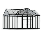 Palram-Canopia Triomphe Chalet 12' x 15' Greenhouse - Black-HG5500-Garage Giant 