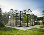 Palram-Canopia Triomphe Chalet 12' x 15' Greenhouse - Black-HG5500-Garage Giant 