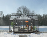 Palram-Canopia Triomphe Chalet 12' x 15' Greenhouse - Black-HG5500-Garage Giant 
