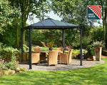 Palram-Canopia Palermo 3000 10' x 10' Gazebo (Grey / Bronze)-HG9150-Garage Giant 