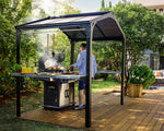 Palram-Canopia Austin 6' x 8' Grill Gazebo - Black/Gray-HG9177-Garage Giant 