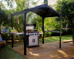 Palram-Canopia Austin 6' x 8' Grill Gazebo - Black/Gray-HG9177-Garage Giant 