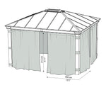 Palram-Canopia Dallas 4300 12' x 14' Curtain Set-HG2005-Garage Giant 