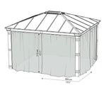 Palram-Canopia Dallas 4300 12' x 14' Netting Set-HG2008-Garage Giant 