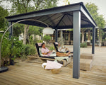 Palram-Canopia Dallas 4900 16' x 12' Gazebo - Gray/Gray-HG9145-Garage Giant 