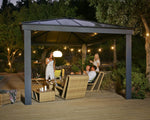 Palram-Canopia Dallas 4900 16' x 12' Gazebo - Gray/Gray-HG9145-Garage Giant 