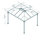 Palram-Canopia Martinique 3600 10' x 12' Gazebo - Gray/Bronze-HG9169-Garage Giant 