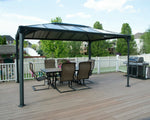 Palram-Canopia 10' x 14' Martinique Rectangle Garden Gazebo (Grey / Bronze)-HG9170-Garage Giant 