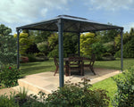 Palram-Canopia 10' x 14' Martinique Rectangle Garden Gazebo (Grey / Bronze)-HG9170-Garage Giant 