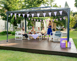 Palram-Canopia 10' x 14' Martinique Rectangle Garden Gazebo (Grey / Bronze)-HG9170-Garage Giant 