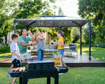 Palram-Canopia 10' x 14' Martinique Rectangle Garden Gazebo (Grey / Bronze)-HG9170-Garage Giant 