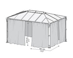 Palram-Canopia Martinique 4300 Gazebo Curtain Set - 4 Piece-HG1061-Garage Giant 