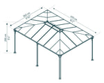 Palram-Canopia Martinique 5000 12' x 16' Gazebo - Gray/Bronze-HG9171-Garage Giant 