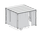 Palram-Canopia Palermo/Milano/Martinique Gazebo Curtain Set - 4 Piece-HG1055-Garage Giant 