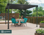 Palram-Canopia 10' x 10' Milano 3000 Gazebo (Grey / Bronze)-HG9172-Garage Giant 