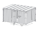 Palram-Canopia Milano 4300/Martinique 5000 Gazebo Netting Set-HG1069-Garage Giant 