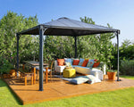 Palram-Canopia Palermo 3600 12' x 12' Gazebo (Grey / Bronze)-HG9152-Garage Giant 