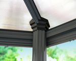 Palram-Canopia Roma Hexagon Garden Gazebo (Grey / Bronze)-HG9180-Garage Giant 