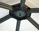 Palram-Canopia Roma Hexagon Garden Gazebo (Grey / Bronze)-HG9180-Garage Giant 