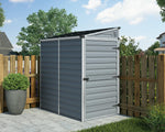Palram-Canopia SkyLight 4' x 6' Lean-To Storage Shed (Grey)-HG9600T-Garage Giant 