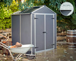 Palram-Canopia Rubicon 6' x 5' Shed - Gray-HG9705GY-Garage Giant 