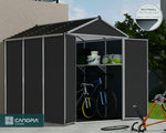 Palram-Canopia Rubicon 6' x 8' Shed - Gray-HG9708GY-Garage Giant 