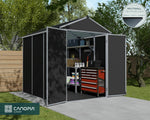 Palram-Canopia Rubicon 6' x 8' Shed - Gray-HG9708GY-Garage Giant 