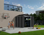 Palram-Canopia Rubicon 6' x 8' Shed - Gray-HG9708GY-Garage Giant 