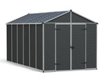 Palram-Canopia Rubicon 8' x 15' Shed - Gray-HG9733GY-Garage Giant 