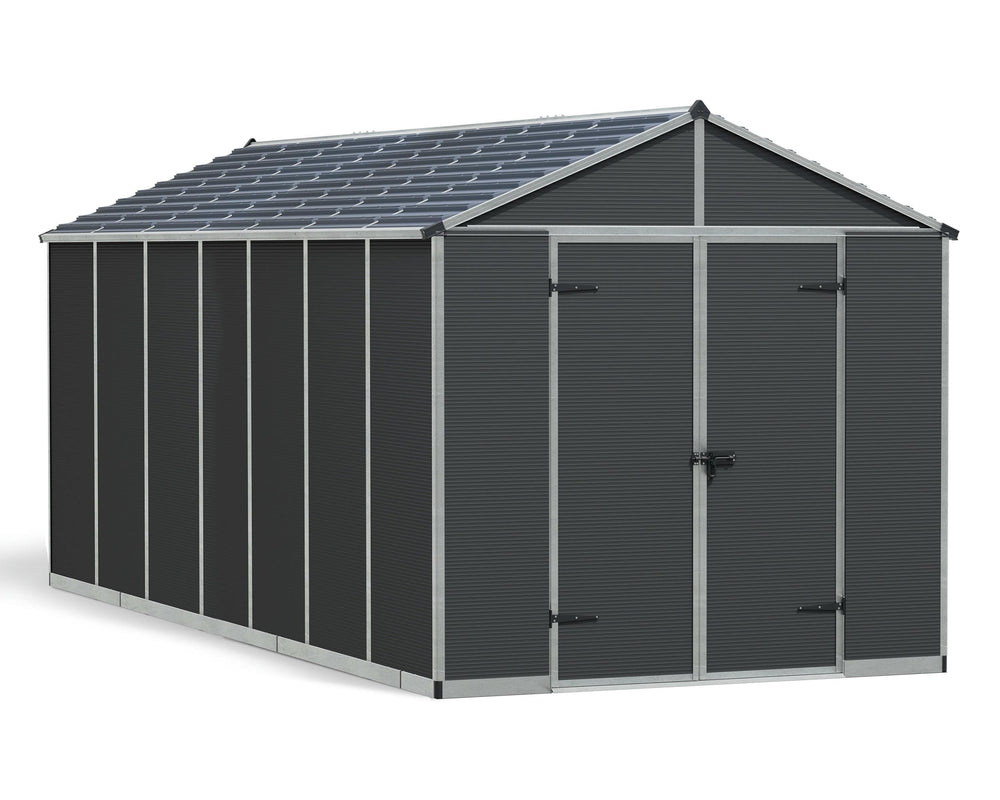 Palram-Canopia Rubicon 8' x 17' Shed - Gray-HG9734GY-Garage Giant