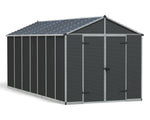 Palram-Canopia Rubicon 8' x 17' Shed - Gray-HG9734GY-Garage Giant 