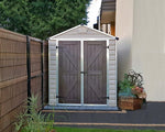 Palram-Canopia SkyLight 6' x 10' Storage Shed (Tan)-HG9610T-Garage Giant 