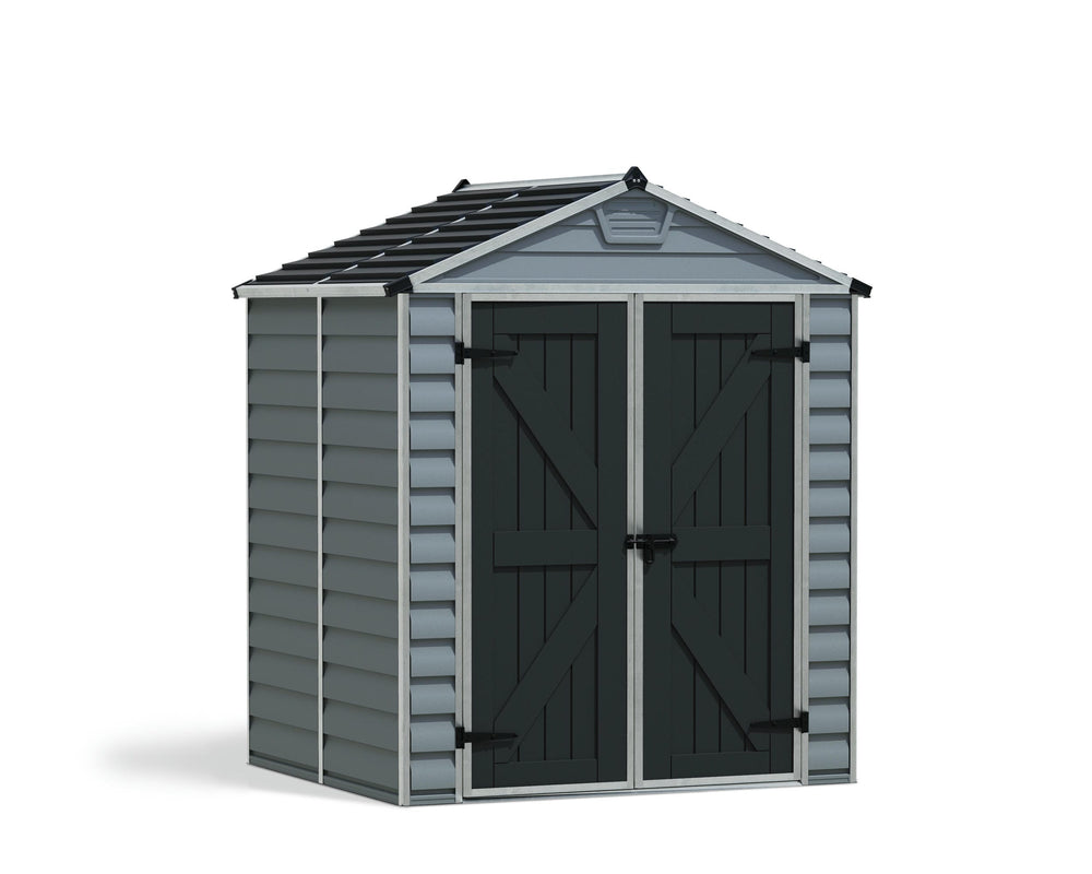 Palram-Canopia SkyLight 6' x 5' Storage Shed (Grey)-HG9605GY-Garage Giant