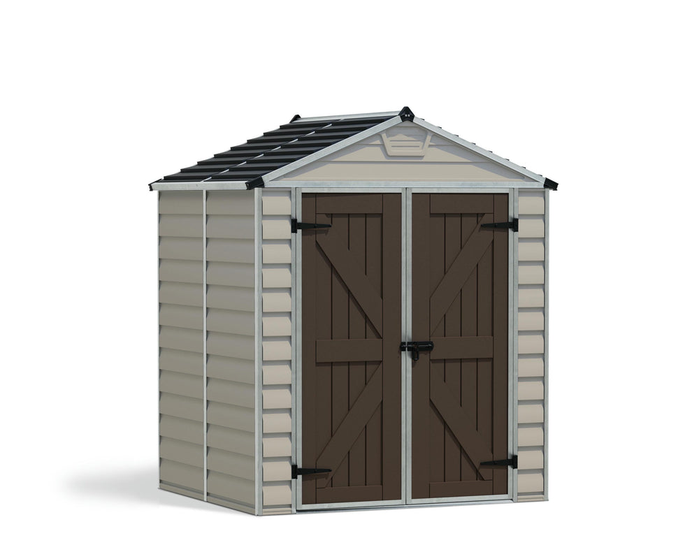 Palram-Canopia SkyLight 6' x 5' Storage Shed (Tan)-HG9605T-Garage Giant