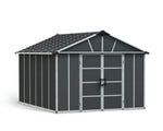 Palram-Canopia Yukon S 11' x 13' Shed - Gray-HG9913SGY-Garage Giant 