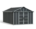 Palram-Canopia Yukon S 11' x 17' Shed - Gray-HG9917SGY-Garage Giant 