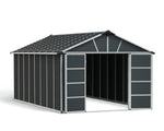 Palram-Canopia Yukon S 11' x 17' Shed - Gray-HG9917SGY-Garage Giant 