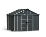 Palram-Canopia Yukon S 11' x 9' Shed - Gray-HG9909SGY-Garage Giant 