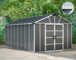 Palram-Canopia Yukon S 11' x 17' Shed - Gray-HG9917SGY-Garage Giant 