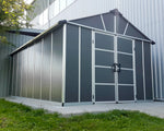 Palram-Canopia Yukon S 11' x 17' Shed - Gray-HG9917SGY-Garage Giant 