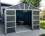 Palram-Canopia Yukon S 11' x 17' Shed - Gray-HG9917SGY-Garage Giant 