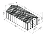 Palram-Canopia Yukon S 11' x 21' Shed - Gray-HG9921SGY-Garage Giant 