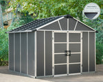 Palram-Canopia Yukon S 11' x 9' Shed - Gray-HG9909SGY-Garage Giant 