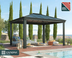 Palram-Canopia Dallas 4300 14' x 12' Gazebo - Gray/Gray-HG9142-Garage Giant 